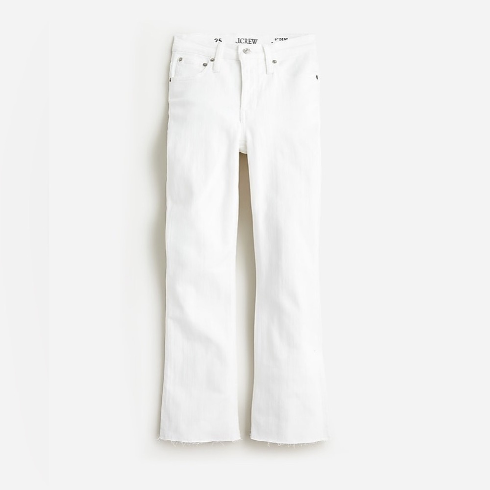 J Crew 9" demi-boot crop jean BQ301 Size 26 White - Picture 3 of 9